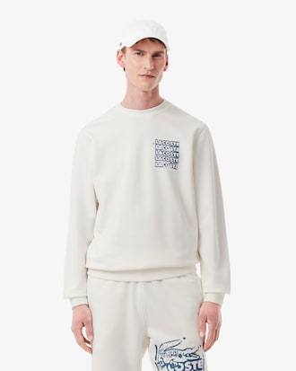 Graphic Print Fleece Sweatshirt