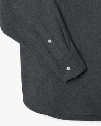 Oversized Polo Style Flannel Shirt