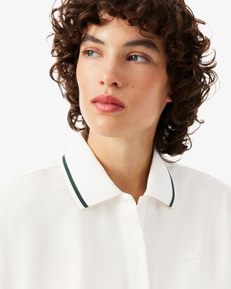 Petit Piqu&eacute; Effect Oversized Shirt
