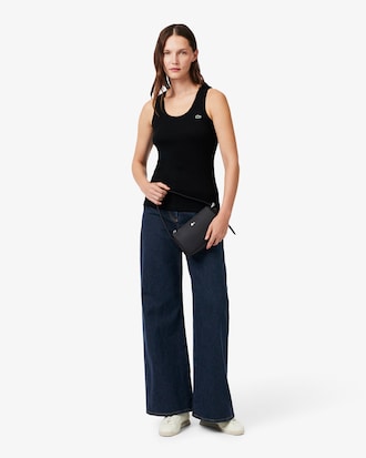 Slim Fit Pointelle Knit Cotton Tank Top