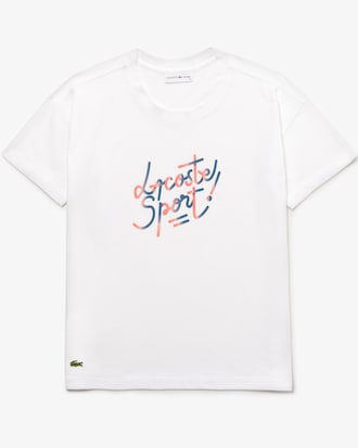 Women's Lacoste SPORT Crew Neck Shaded Design Tennis T-shirt