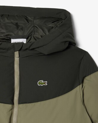Colour-Block Taffeta Puffed Jacket