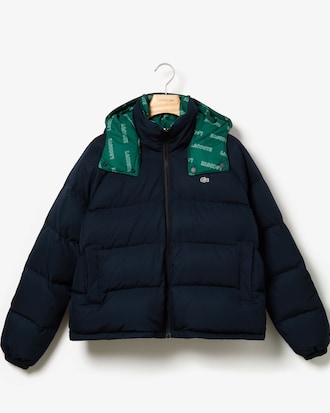 Women's Lacoste LIVE Print Lining Short Reversible Quilted Jacket