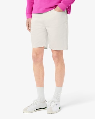 Straight Fit Denim Bermuda Shorts