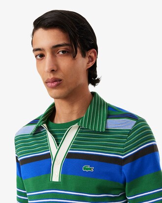 Runway Slim Fit Striped Piqu&eacute; Polo Shirt