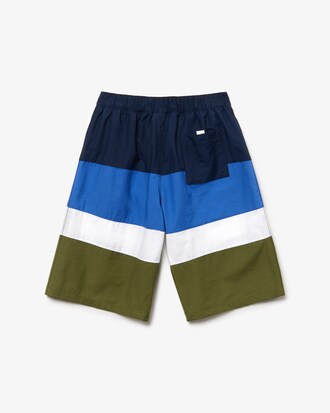 Boys' Striped Print Canvas Swimming Trunks