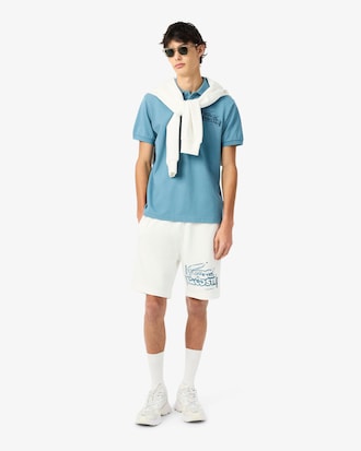 Graphic Cotton Fleece Shorts