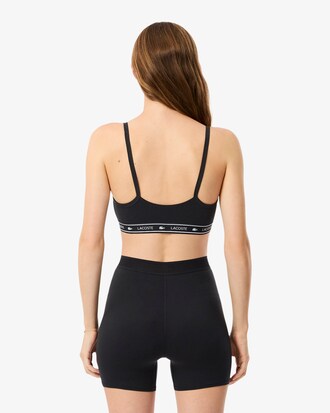 Stretch Cotton Logo Band Bralette