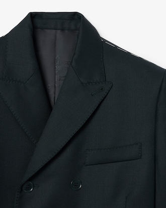 Runway Double Breasted Lightweight Wool Blazer