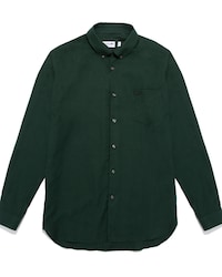 Men's Regular Fit Mother-Of-Pearl Buttoned Wool Blend Shirt