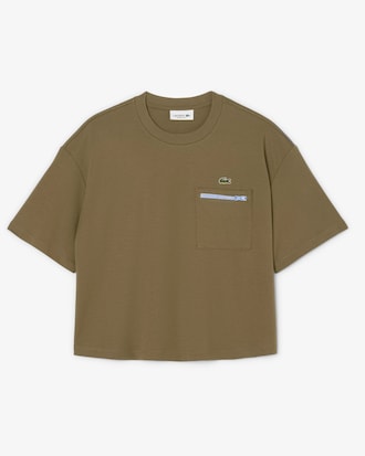 Oversized Zipped Pocket Detail T-shirt