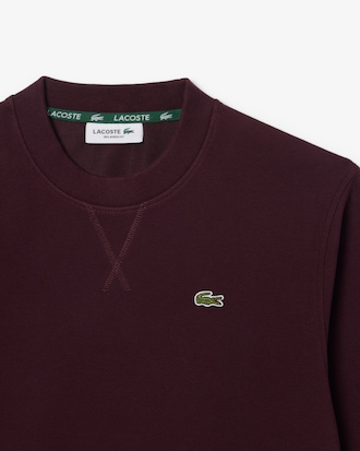 Relaxed Fit Piqu&eacute; Crew Neck Sweatshirt