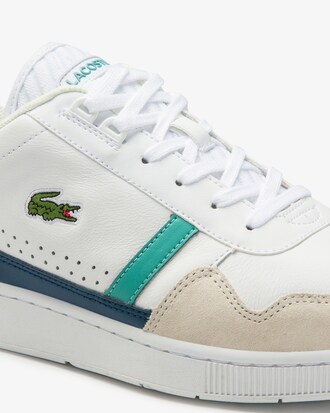 Men's T-Clip Perforated Leather and Suede Trainers