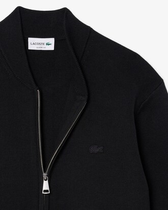 Cotton and Wool Knit Bomber Jacket