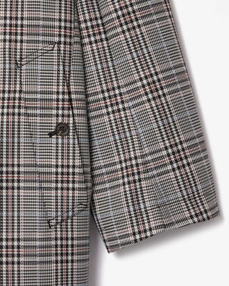 Lightweight Water-Repellent Checked Coat
