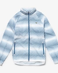 Men's Lacoste SPORT Contrast Hood Shaded Stripes Tennis Jacket