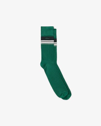 Runway Striped Piqu&eacute; Socks