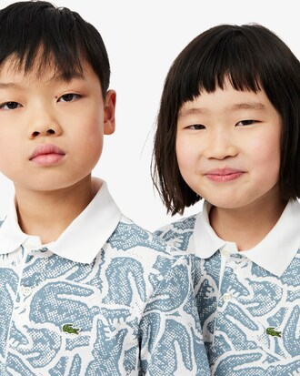 Petit Piqué Print Polo Shirt