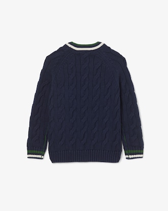 Cotton and Wool Crew Neck Sweater