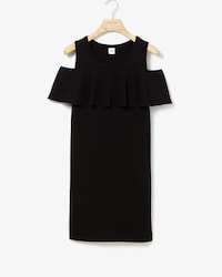 Women's Lacoste LIVE Cutout Flounced Cotton Blend Tank Dress