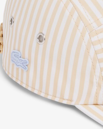 Striped Poplin Jockey Cap