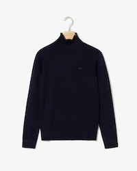 Women's Notched Turtleneck Wool Sweater