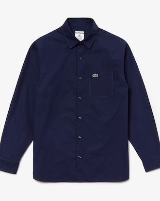 Unisex Lacoste LIVE Boxy Fit Cotton Poplin Shirt