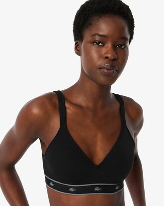 Padded Stretch Cotton Triangle Bralette