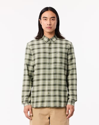 Regular Fit Wool and Cotton Flannel Shirt