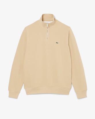 Zip-Up High Neck Interlock Sweatshirt