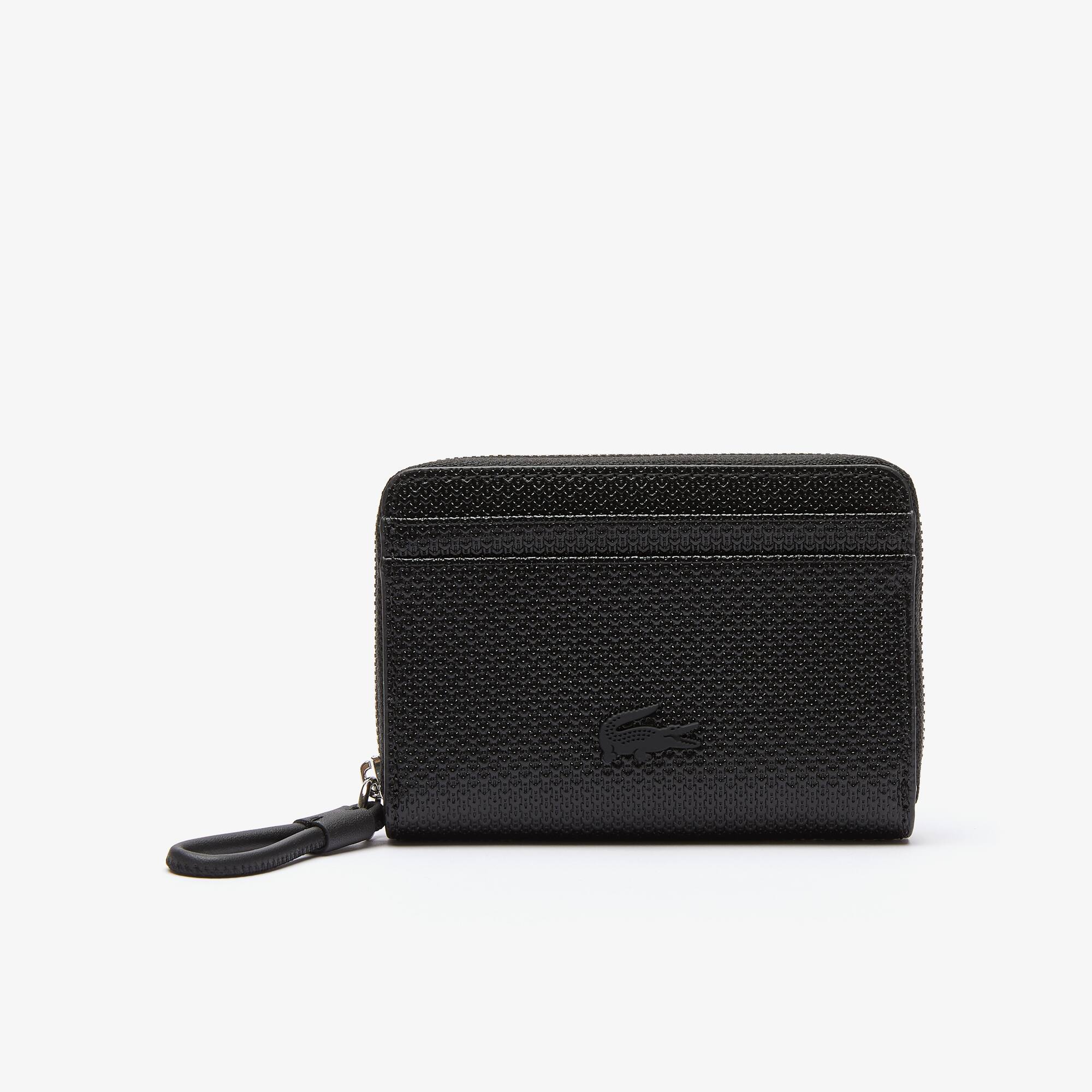 black leather coin pouch