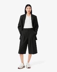 Oversized Long Wide Fit Pleat Bermuda Shorts