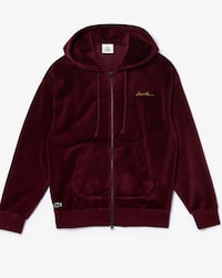 Men's Lacoste LIVE Signature Velvet Zip Hoodie