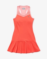 Women's Lacoste SPORT Racerback Jersey And Print Mesh Tennis Dress
