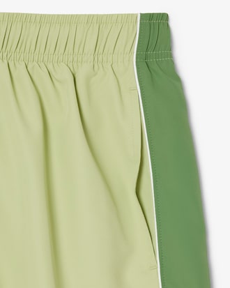Mid Length Colorblock Swim Trunks