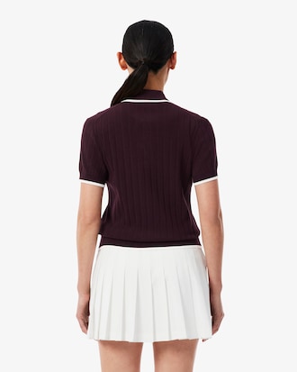 Short Sleeved Polo Collar Golf Sweater