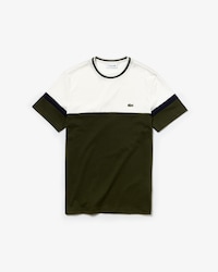 Men's Crew Neck Colourblock Mini Piqu&eacute; Jersey T-shirt