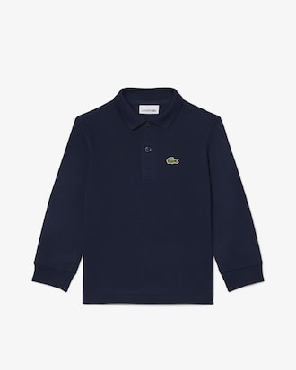 Long Sleeved Petit Piqu&eacute; Polo Shirt