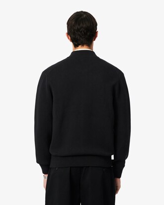 Cotton and Wool Knit Bomber Jacket