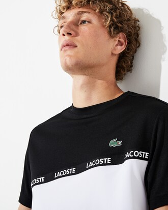 Men's Lacoste SPORT Signature Band Colourblock Piqué T-shirt