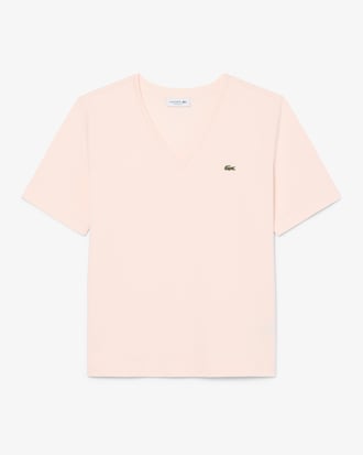Relaxed Fit Soft Cotton V Neck T-shirt
