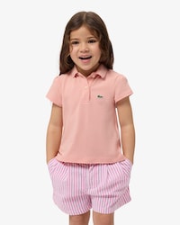 Scalloped Collar Piqu&eacute; Polo Shirt