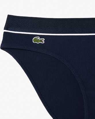Ribbed Cotton Embroidered Croc Briefs