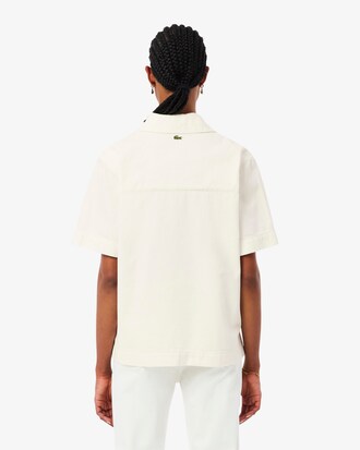 Oversized Lightweight Denim Polo Shirt