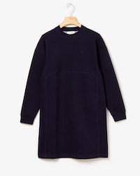 Women's Lacoste Motion Ribbed Panels Two-Ply Sweatshirt Dress