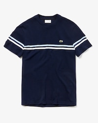 Men's MADE IN FRANCE Crew Neck Tricolour Striped Cotton T-shirt