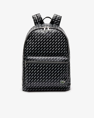 Men's Lacoste LIVE Coated Print Canvas Backpack