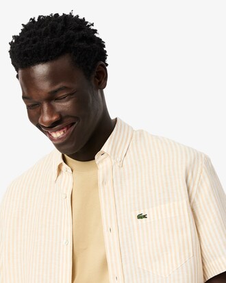 Regular Fit Short Sleeved Linen Shirt