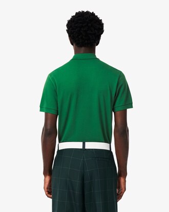 Mini Piqu&eacute; Badge Accent Stretch Golf Polo Shirt