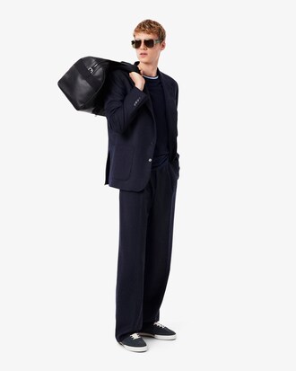 Straight Fit Felted Wool Pants